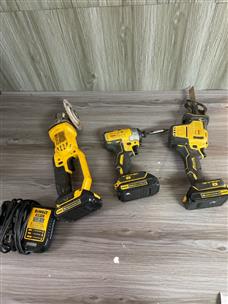 DEWALT 7 PC SET DCF787 DCS369 DCG4112 DCB201 DCB207 DCB11